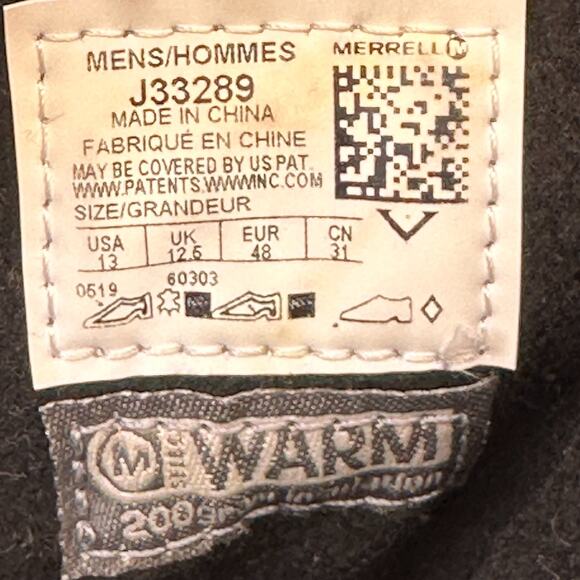 Merrell Tremblant 8" Waterproof Vibram Ice+ Boots Insulated US Sz 13 J33289 - Picture 8 of 11